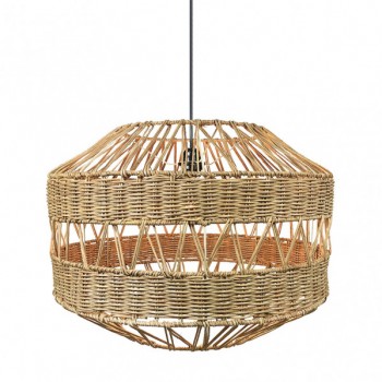 Distribuidor - Lâmpadas Diversas | Colgantes Rustica | COLGANTE RATTAN 1XE27 BROMELIA REGX55X55 CM Ref: 141295502